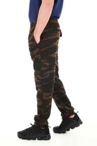Mens Cargo Combat Camouflage Jogging Bottoms Army Fleece Tracksuit Joggers Pants - Picture 29 of 31