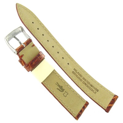 18mm Morellato Italy Tan Genuine Certified Crocodile Watch
