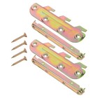 2 Sets Bed Mounting Plate Bracket Invisible Iron Frame Support Hardware Bed