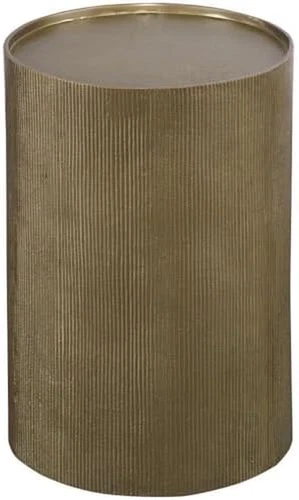 Adrina 12" Antique Gold Round Accent Table - Chic & Stylish Decor - Picture 4 of 4