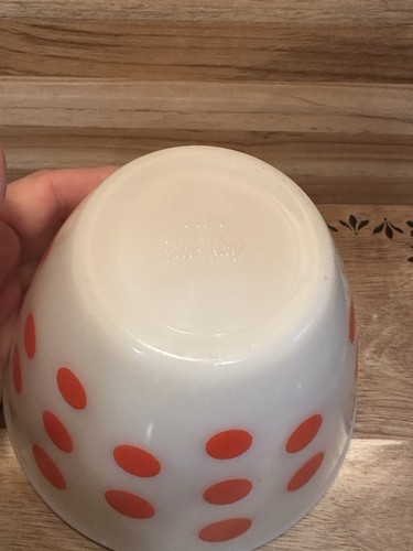 Fire-King Red Dot Grease Jar w/ Lid Milk Glass 1950s Anchor Hocking MCM - Picture 5 of 5