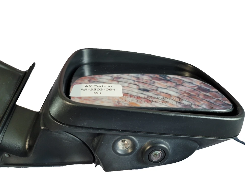 10-13 Range Rover Sport (RH) Passenger Side Mirror w/ Camera Auto Fold Dim BLACK - Imagem 4 de 4