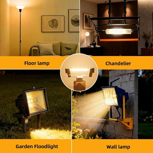 6er Halogen Leuchtmittel R7S 118mm 300W,Dimmbar Halogenstab Halogenstab Warmweiß - Bild 6 von 7