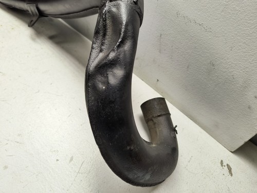 1974 Suzuki TS250 TS 250 Savage OEM Exhaust Pipe Expansion Chamber Header Shield - Picture 8 of 20