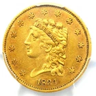 1834 Classic Gold Quarter Eagle $2.50 Coin - Certified PCGS AU Details - Rare!