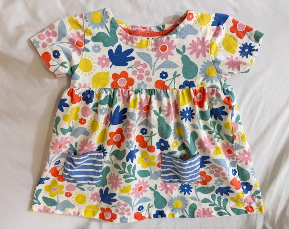 Mini Boden Niñas 4-5 años Lote de 2 Vestidos y 1 Top – Paquete Floral, Gatos y Pasteles Foto 2 de 4
