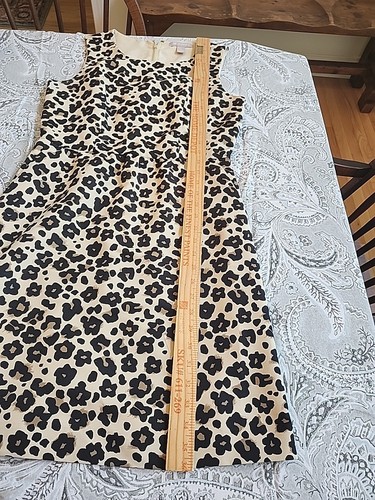 Women's Sleeveless Cheetah Print Dress Size 6 Banana Republic Pockets Lined - Picture 10 of 11