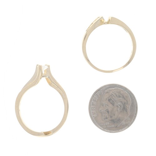 Gelbgold Diamant Verlobungsring & Ehering - 14k Marquise 0,60ctw - Bild 7 von 11