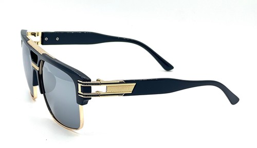 Designer Men Sunglasses Fashion Square Gold Hip Hop Model new Style Shades Blue - Picture 50 of 70