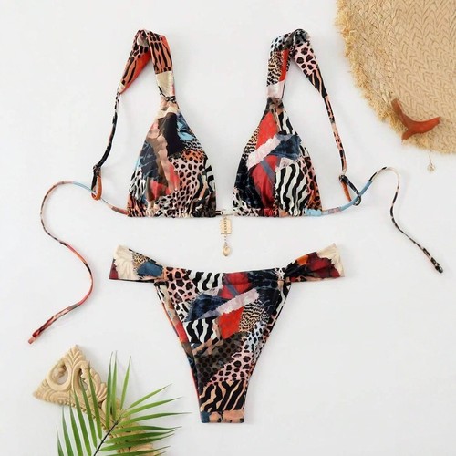 Sexy Bikini Set für Damen Mädchen Micro Schnürung Tanga Bademode Badeanzug Push Up - Bild 4 von 17