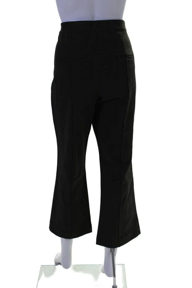Vince Womens High Rise Straight Leg Dress Pants Dark Forrest Green Cotton Size 8 - Image 3 of 4