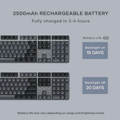 SM3 Mechanical Keyboard for Mac and Windows, 108 Keys Full Size with White LE... - Picture 5 of 9
