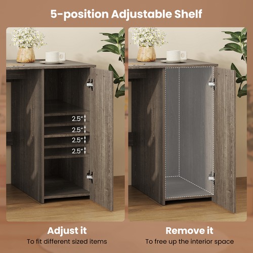 53" Computer Desk with Power Outlets Large Executive Desk with 4 Storage Drawers - Picture 8 of 10