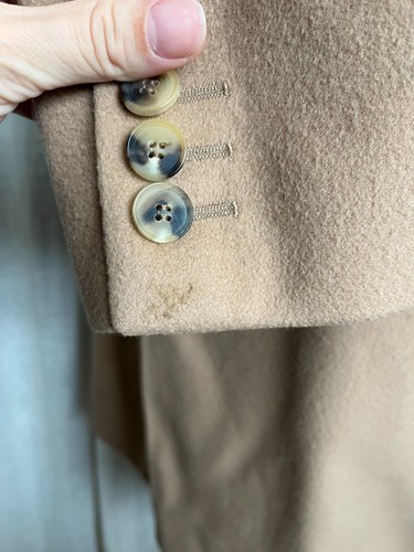 Hugo Boss Stratus Tan Brown Camel Button Up Wool Cashmere Overcoat Mens Chest 45 - Picture 9 of 20