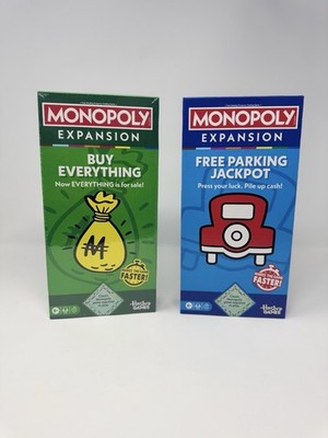   Monopoly Classic Board Game Expansion - 2 Pack Free Parking & Buy Everything