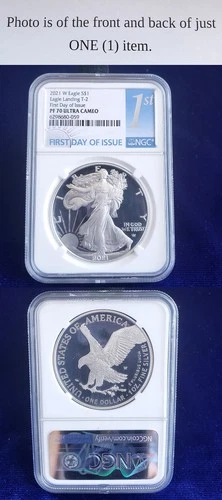 USA 2021 (W) AMERICAN SILVER EAGLE T-2 NGC PF70 ULTRA CAMEO FIRST DAY ISSUE
