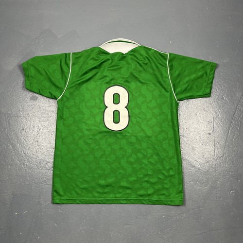 Vintage SCORE Fußball Trikot grün Satin Kragen Erwachsene klein Vintage Sport Mode - Bild 9 von 10