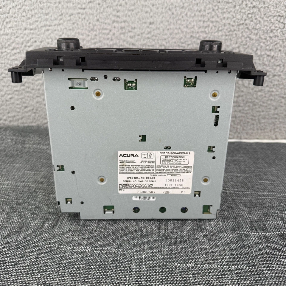 Radio casete CD de 6 discos Acura TL CL Bose 39101-S0K-A220-M1 Pioneer OEM Foto 4 de 4