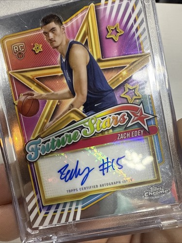 2024 2025 Zach Edey Topps Chrome NBA Future Stars RC Auto SSP Mint Basketball SP - Picture 4 of 7