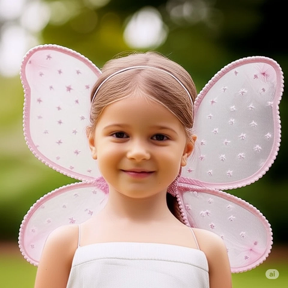 Fairy Wings Sparkly Butterfly Novo com etiquetas Get Your Little Darling Wings! | Presente de férias - Imagem 3 de 4