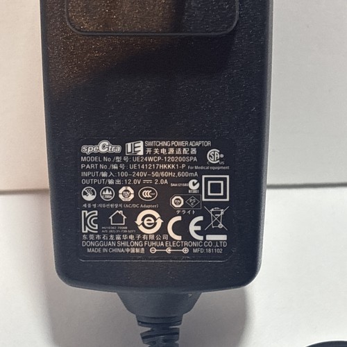 Spectra UE24WCP-120200SPA AC Power Supply Adapter 12V 2A - Picture 2 of 3