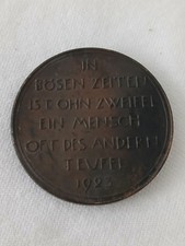 Weimarer Republik Inflation Schmach Medaille 1923 'Der Wucherer'