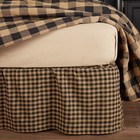 Primitive Queen Bed Skirt Black Gathered Check Cotton Bedroom Decor VHC Brands