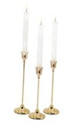 Candlestick Holders Metal Taper Candle Holder Vintage Candle Holders 3PCS Gold
