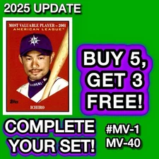 2025 Topps UPDATE Series MVP Most Valuable Player YOU COMPLETE YOUR SET! U-PICK!