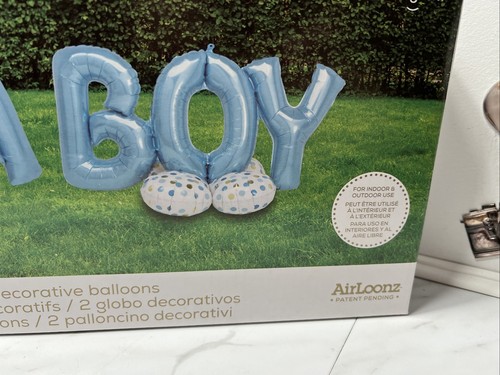 Its A Boy Balloon Set Large 100 Inches X 34 Inches NIP Airloonz No Helium Needed - Picture 4 of 7