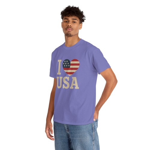 I Love USA patriotisches T-Shirt - Baumwollshirt für Männer & Damen - amerikanische Flagge Geschenk - Bild 89 von 101