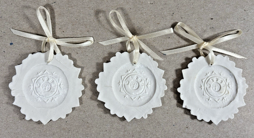 Margaret Furlong "Winter Jewels" Porcelain Snowflake 2" Ornaments Set of 3 - Picture 5 of 10