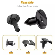 100Pcs Bumper Clips 8mm Hood Fender Push Plastic Rivets Retainer Fasteners USA