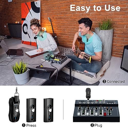 Dual Wireless Microphone System, Compact 2 People Sound Amplifying - Picture 4 of 5