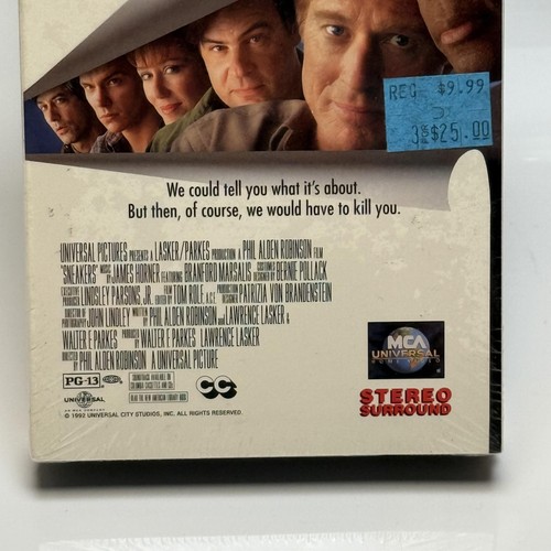 Vtg 1992 Sneakers VHS Sealed Movie Robert Redford Sidney Poitier Comedy DS Rare - Picture 3 of 15