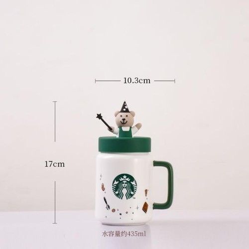 Starbucks 2025 Magician Bear Mason Tarro Taza Cerámica Taza de Café Clásica Simple - Imagen 3 de 13