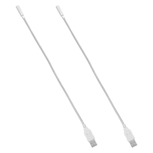 2 Pcs Keyboard Light Flexible Laptop Car Usb Atmosphere Gooseneck Lamp - Afbeelding 4 van 12