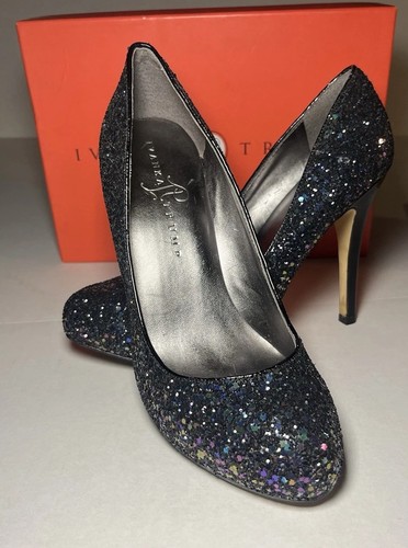 IVANKA Trump Navy/Black Glittery Pumps 8M Stiletto - Picture 20 of 22