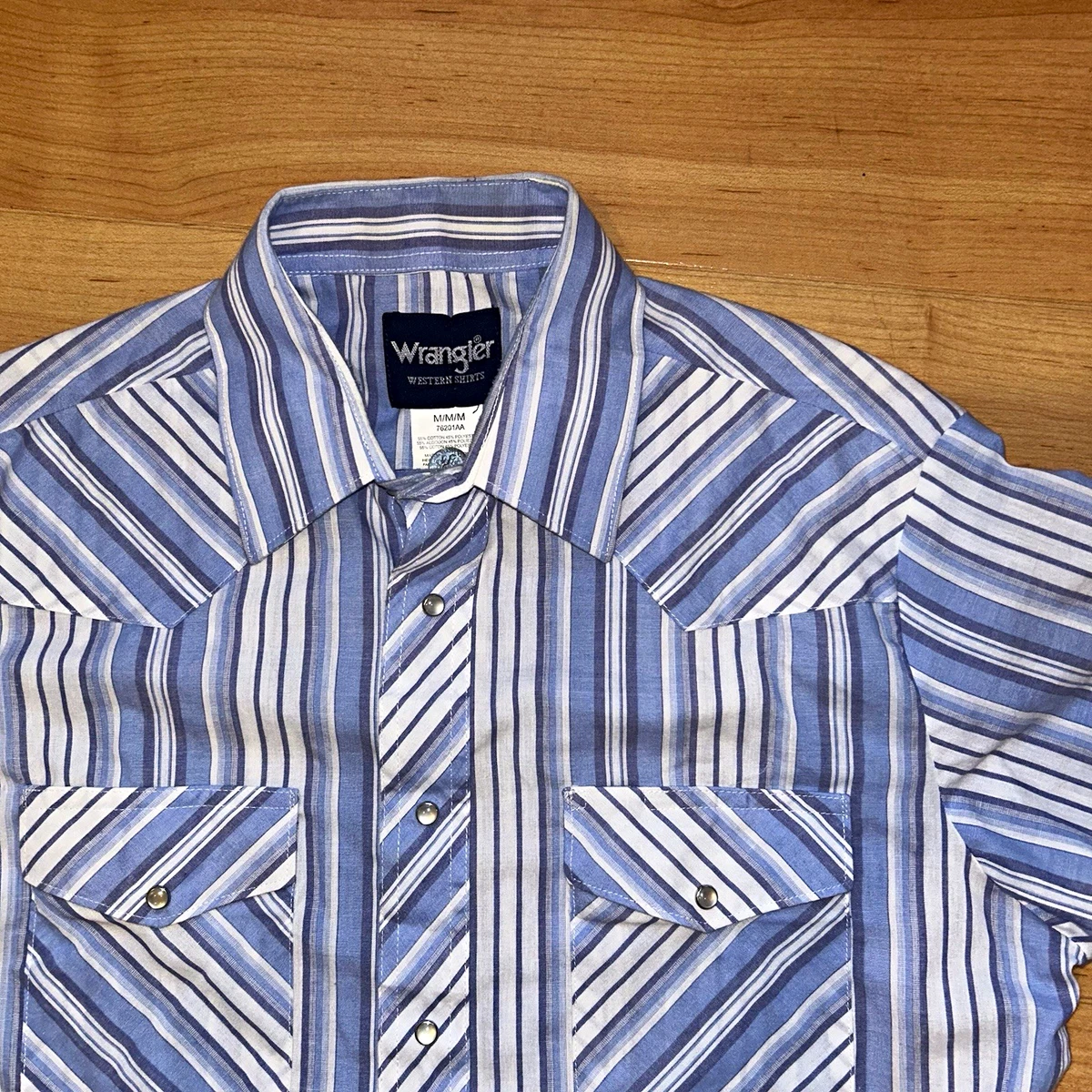 Wrangler Striped Western Casual Button-Down Shirts for Men for