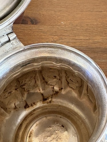 "Tetera vintage árabe marroquí de metal plateado de 6"" de alto diseño de desplazamiento" - Imagen 11 de 23