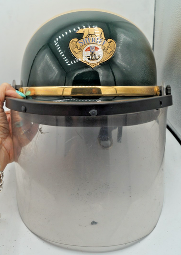 VINTAGE LOS ANGELES LA COUNTY SHERIFF MOTORRAD RIOT HELM MIT SCHILD