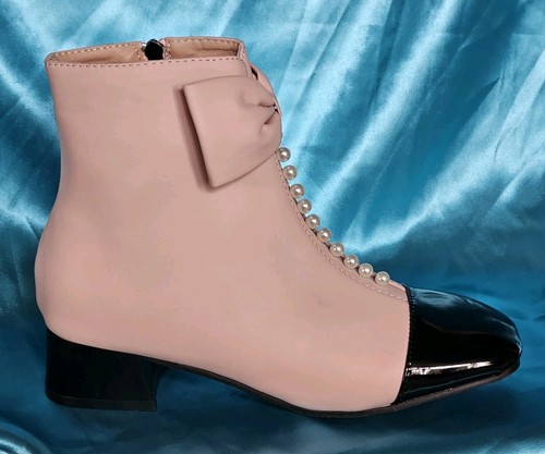 Vintage Style Ladies Victorian 1880s Mary Poppins Boots Heels Size 8 or 39 - Picture 7 of 24