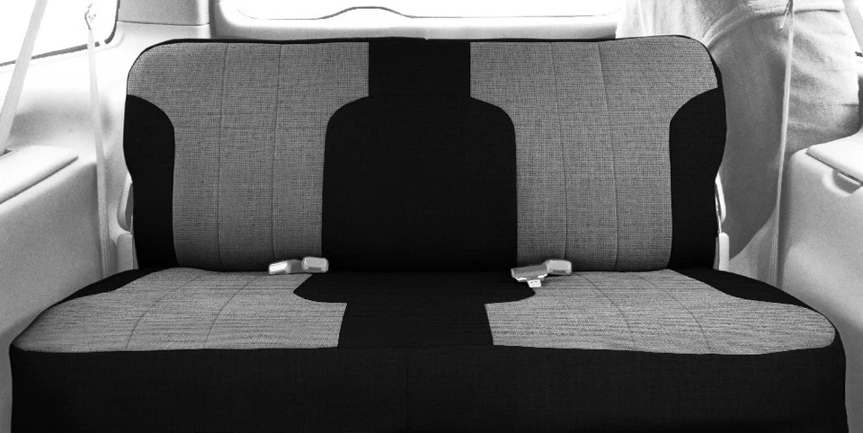 Fundas de asiento de auto CalTrend aptas para Mercury Monterey 2004-2005 gris claro tweed personalizadas Foto 2 de 4