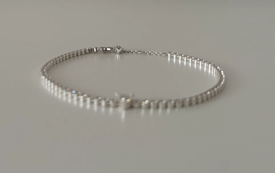 Pandora Funkelndes Herz Tennisarmband Sterling Silber - Bild 3 von 4