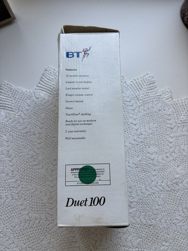 BT Duet 100 Ścienna słuchawka telefoniczna biała vintage przewodowa - Zdjęcie 5 z 12