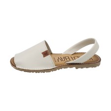 Image of Koala Bay Women Low Sandals Pampa Genuine Leather Beige 1.5 cm Flat