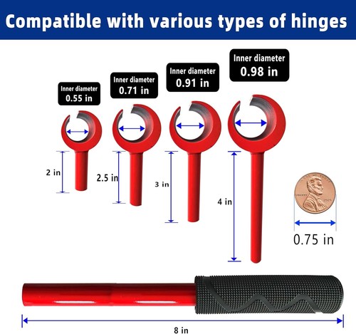Professional Door Hinge Gap Adjustment Wrench Set – Heavy-Duty Door Alignment... - Picture 4 of 8
