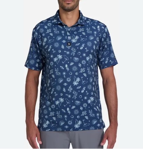 Bad Birdie Core Golfshirt Herren 2XL Blue Desert Golfin Polo Activewear Cactus - Bild 7 von 8