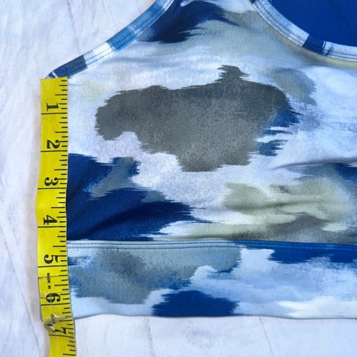 Sujetador deportivo acolchado camuflado azul Reebok XLarge XLarge para mujer nuevo sin etiquetas - Imagen 9 de 10