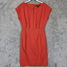 French Connection Dress Womens Size 6 Poppy Red Boh Whisper Short Sleeve New